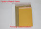 郵便料金10*12の緩和する黄色い印刷のクラフト紙の泡郵便利用者をインチ カスタマイズしなさい