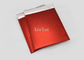 2つの密封の側面と印刷される無光沢の赤い気泡緩衝材の郵送物はCDサイズを囲む